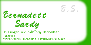 bernadett sardy business card